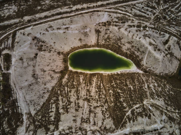 istock Aerial drone view a green lake formed on phosphogypsum waste 1391187581