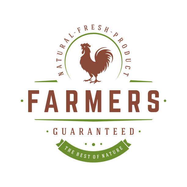 Farmers market logo template vector illustration. Farmer logotype or badge design. vector art illustration