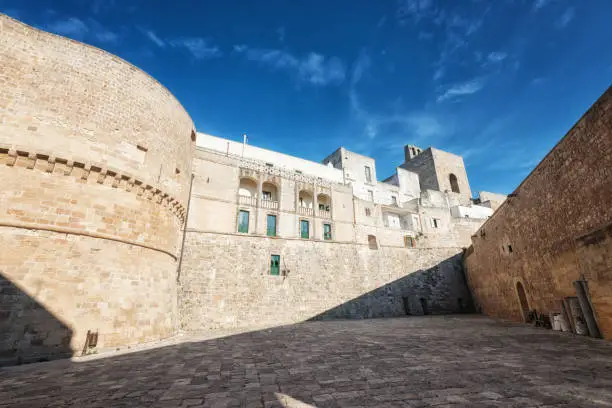 Otranto is an Italian port city with 5851 inhabitants in the province of Lecce in Puglia and popular with tourists for a city break