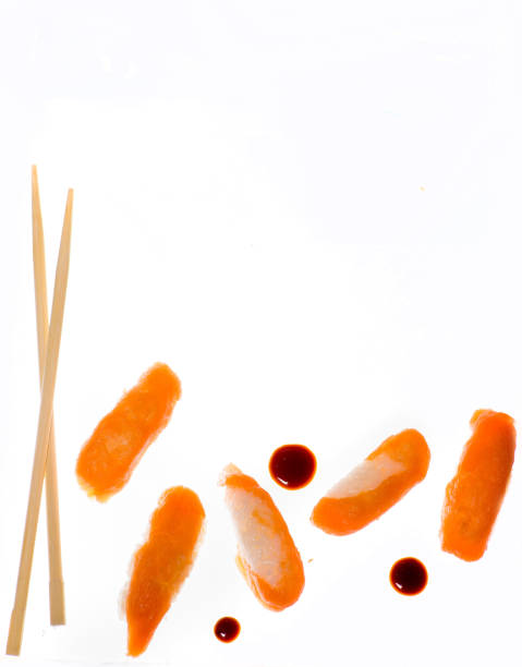 sushi sur fond blanc - polish bread photos et images de collection