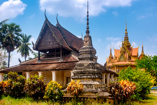 Wat Samrong Kong pagoda, Battambang, Cambodia