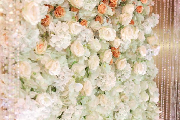 istock Floral decorations for holidays and wedding dinner. 1391196092