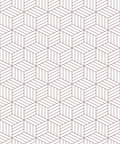 Seamless gray abstract pattern isometric cubes. Vintage and retro 3d minimal geometric shape background. Eps 10 wall art texture illustration. Seamless gray abstract pattern isometric cubes. Vintage and retro 3d minimal geometric shape background. Eps 10 wall art texture illustration. 立方体 stock illustrations