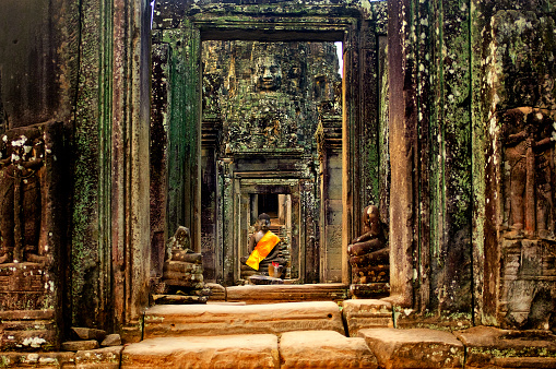 Entrance to Bayon Temple, Angkor, Cambodia