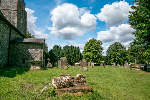 St John the Baptist on Wrotham Road at Meopham in Kent, England, with identifiable names visible.