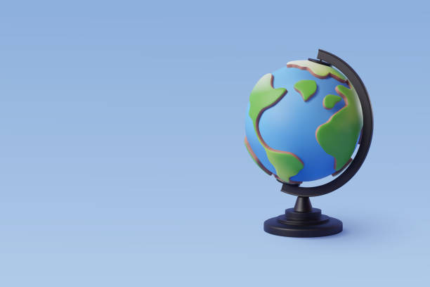 istock Geography earth globe on blue, Education and business concept 1391206158