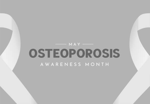 Osteoporosis Awareness Month, May. Vector Osteoporosis Awareness Month, May. Vector illustration. EPS10 osteoporosis awareness stock illustrations