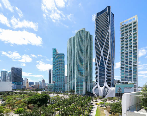 Downtown Miami Skyline stock photo