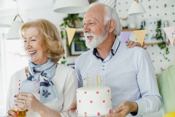 istock Senior couple celebrating birthday 1391214611