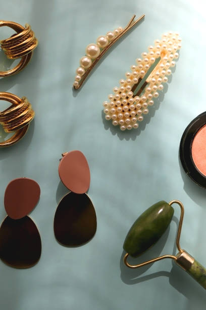 istock Beauty Products and Gold Accessories 1391229206
