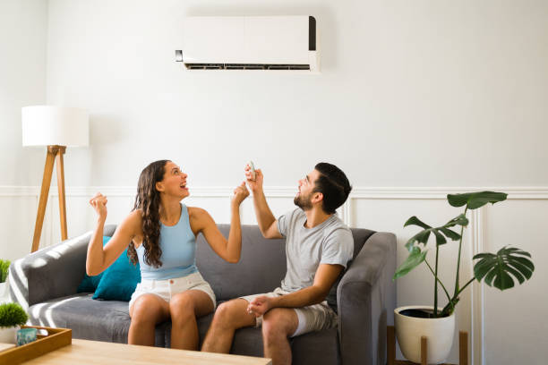 Using the best air conditioning stock photo
