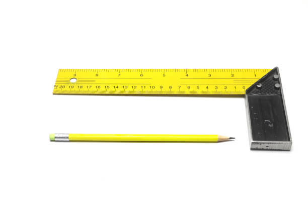 istock Construction tape measure and pencil on a white background. 1391236937