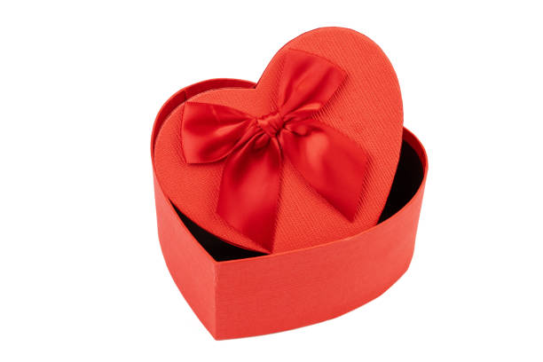 istock Red box in shape of heart. Gift box for Valentine's Day. Isolated on white background. 1391237243