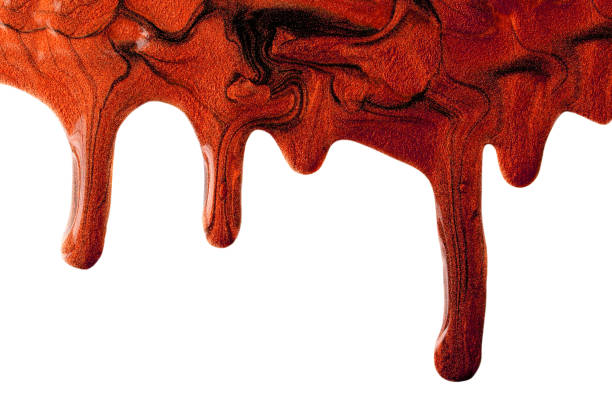 istock Shimmer drops flowing down.Liquid texture of mixed nail polish.Isolated on white.Beautiful stains of liquid nail polish,fluid art technique.Cosmetics concept.Backdrop for design. 1391238242