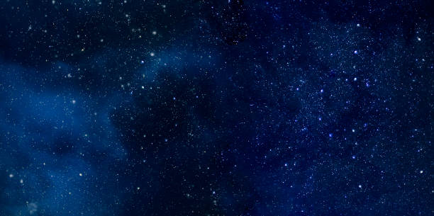 long large panoramic night starry sky, space and stars - milky way imagens e fotografias de stock