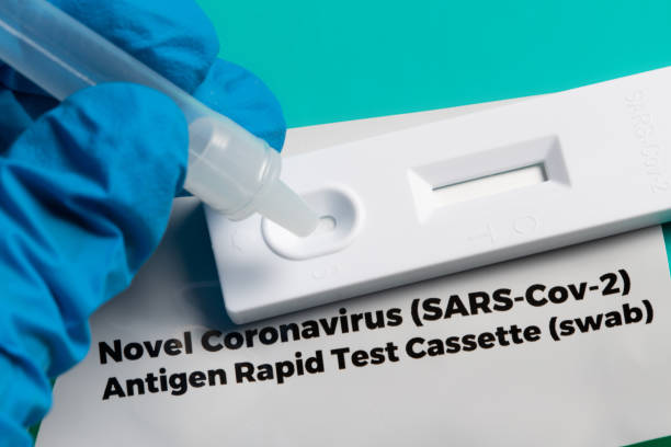 istock Rapid antigen Coronavirus  SARS Covid test close up, applying solution to sample well 1391250046