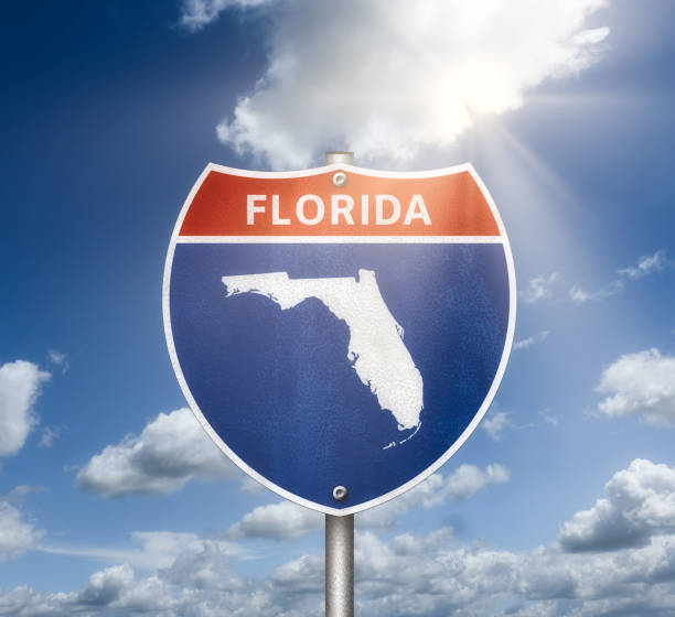 Direction to the Sunshine State of Florida stock photo