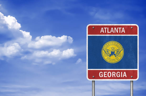 Welcome to Atlanta in Georgia stock photo