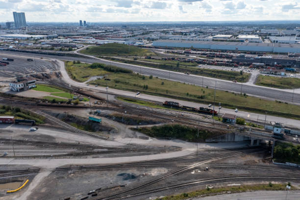 istock Aerial View of Rail Classification Yard, The MacMillan Yard, Maple, Vaughan, Canada 1391259440