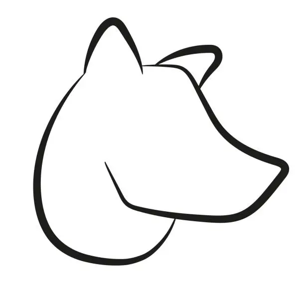 Vector illustration of Dog Line Art