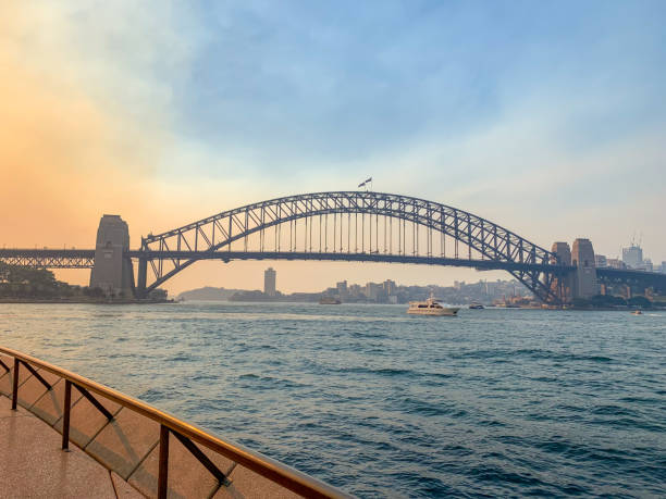 istock Sydney Harbor Bridge view at dusk, Australia 1391260986
