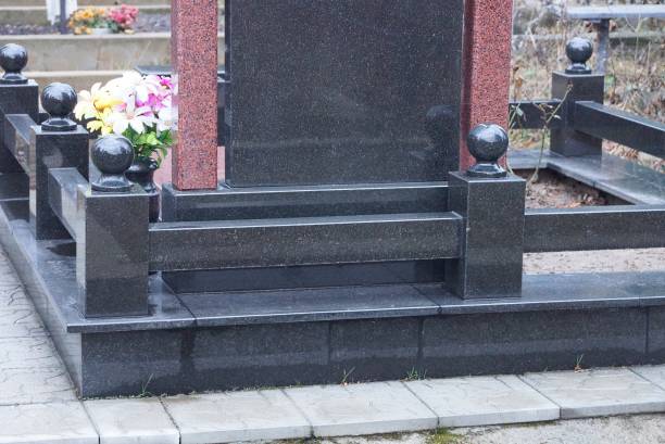 istock black granite decorative barrier at the marble monument 1391263683