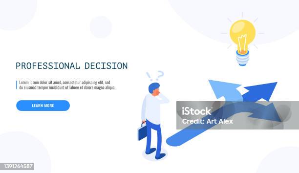 Choice Process Direction Choose Options Solution Decision Man Thinking ...