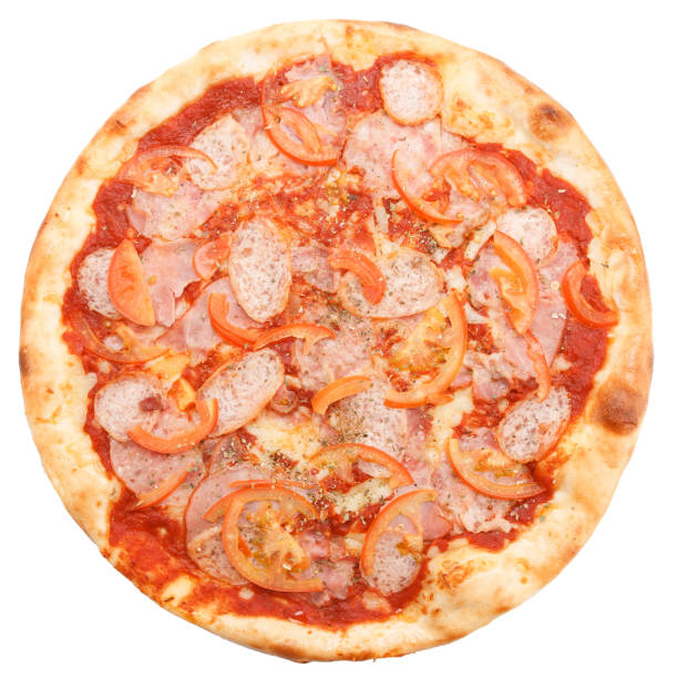 istock Classic Italian pizza with salami 1391269583