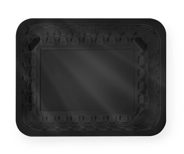 istock Black food tray packaging 1391270530