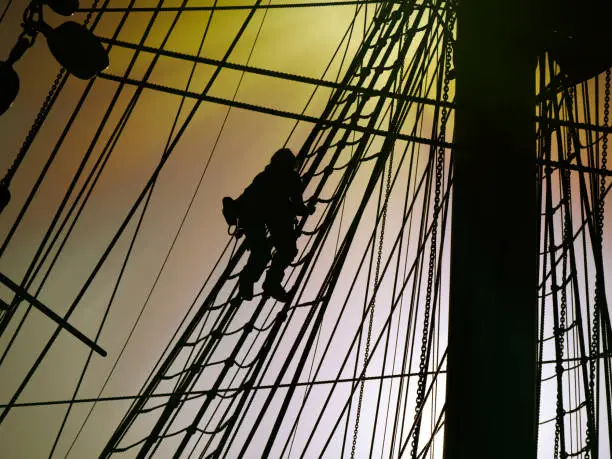 Photo of Ascending the rigging on the Cutty Sark