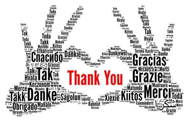 Thank You illustration word cloud in different languages Thank You illustration word cloud in different languages grateful stock illustrations