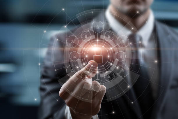 istock Concept of setting the protection of the network connection. 1391283547