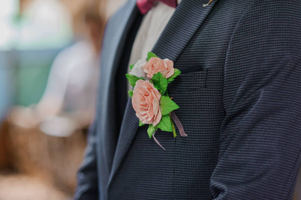 istock Boutonniere on the groom's jacket 1391287646