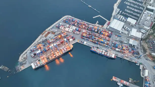 Photo of Container ship in the harbor