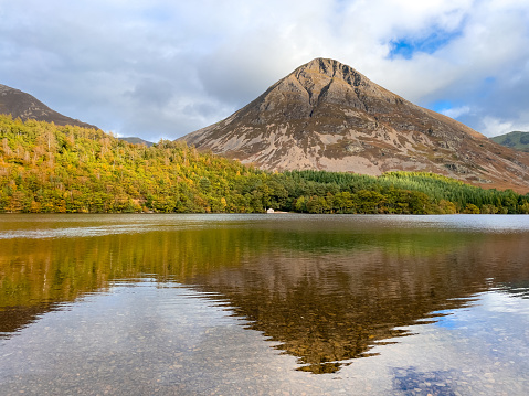 Crummock Water is a lake in the Lake District in Cumbria, North West England situated between Buttermere to the south and Loweswater to the north. Crummock Water is 2.5 miles long, 0.6 miles wide and 140 feet deep. The River Cocker is considered to start at the north of the lake, before then flowing into Lorton Vale.