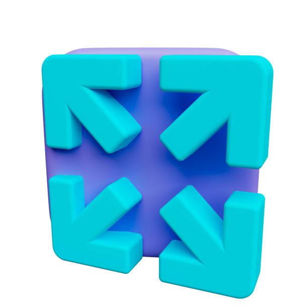 istock Arrows in different directions 3d icon render illustration 1391294948