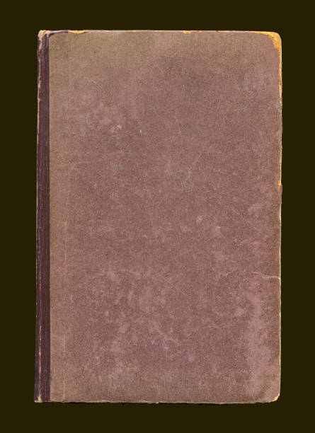 Old book with shabby cover without title, background and texture close-up