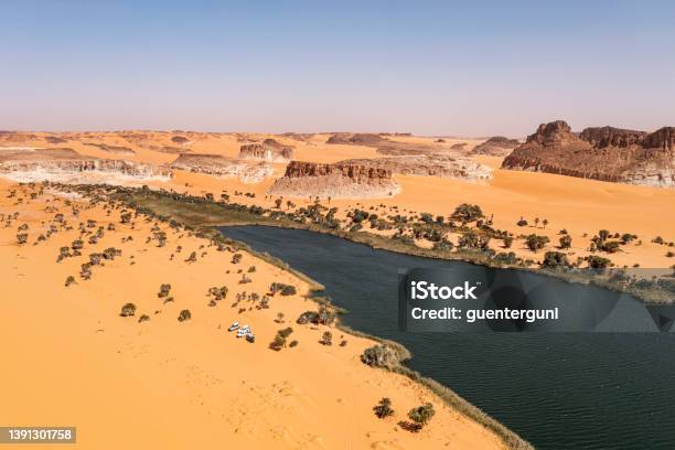 Legendary Ounianga Serir Lake In The Ennedi Region Sahara Chad Stock Photo - Download Image Now