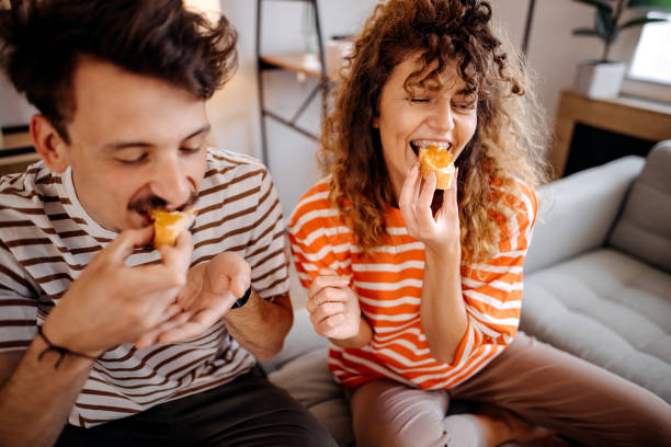 istock Loving couple has breakfast together 1391301871
