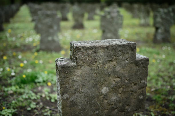 istock cross-shaped gravestones at a soldiers cemetery 1391308762