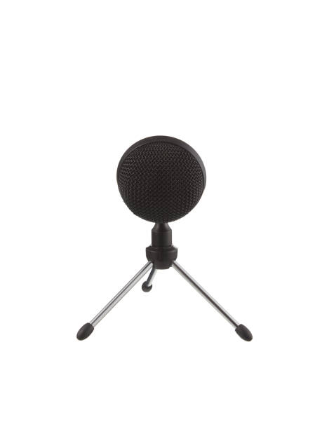 istock Desk Microphone That Stands From a Desk Border on White 1391314740