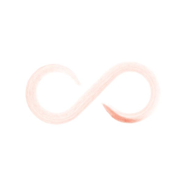 Pink infinity symbol icon. Hand drawn watercolor vectori illustration vector art illustration