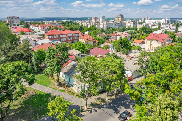 Residential district in Chisinau Moldova
