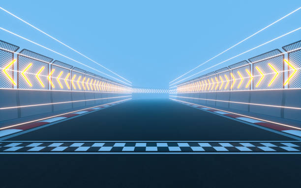 istock View of the infinity empty asphalt international race track, 3d rendering. 1391325040