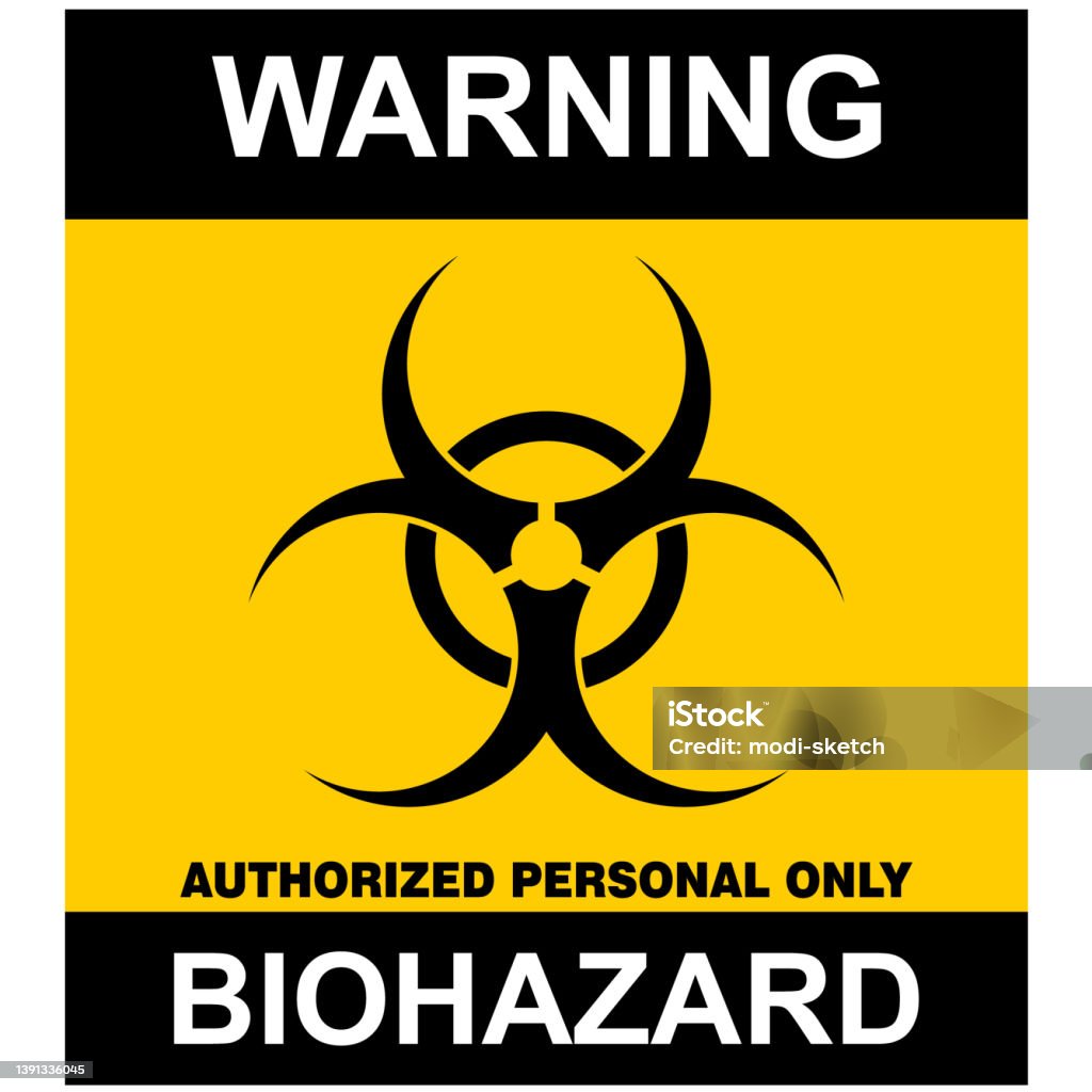 Biohazard Writing Warning Biohazard Sign And Label Vector Stock Illustration - Download ...