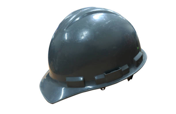 istock Gray safety helmet on the table in the construction office 1391336319