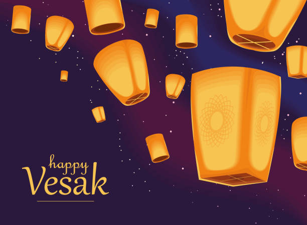 happy vesak celebration - vesak day 幅插畫檔、美工圖案、卡通及圖標