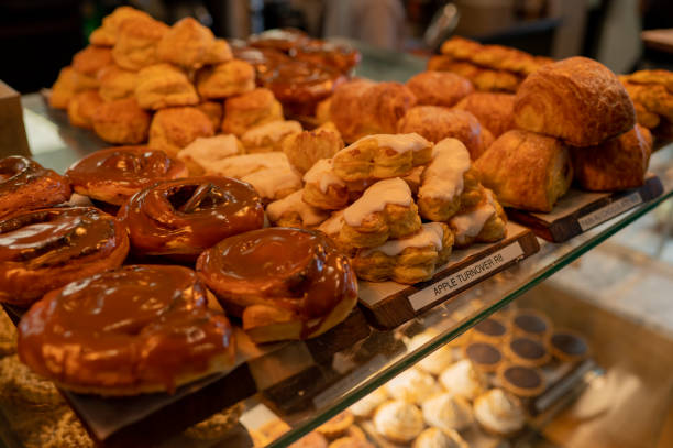 istock Assortment of pastry seen on display 1391341944