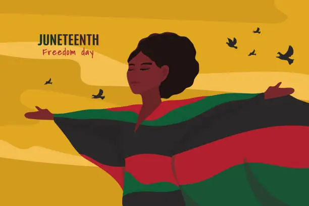 Vector illustration of juneteenth freedom day
