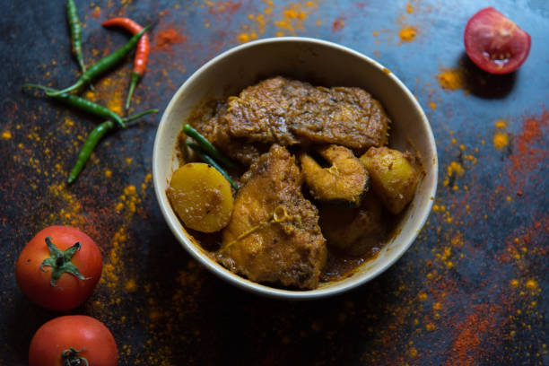 istock Bengali dish fish kalia or masala curry served in a bowl. Close up. 1391348459